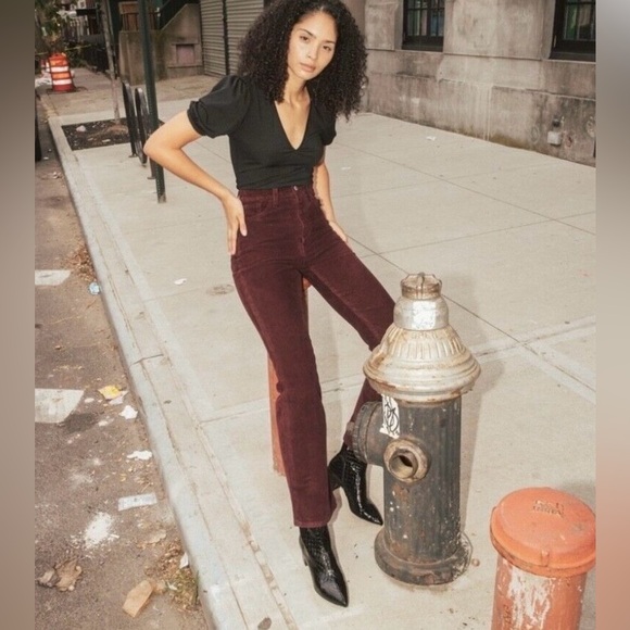 Levi's Pants - Levi’s rib cage bootcut burgundy corduroy pants